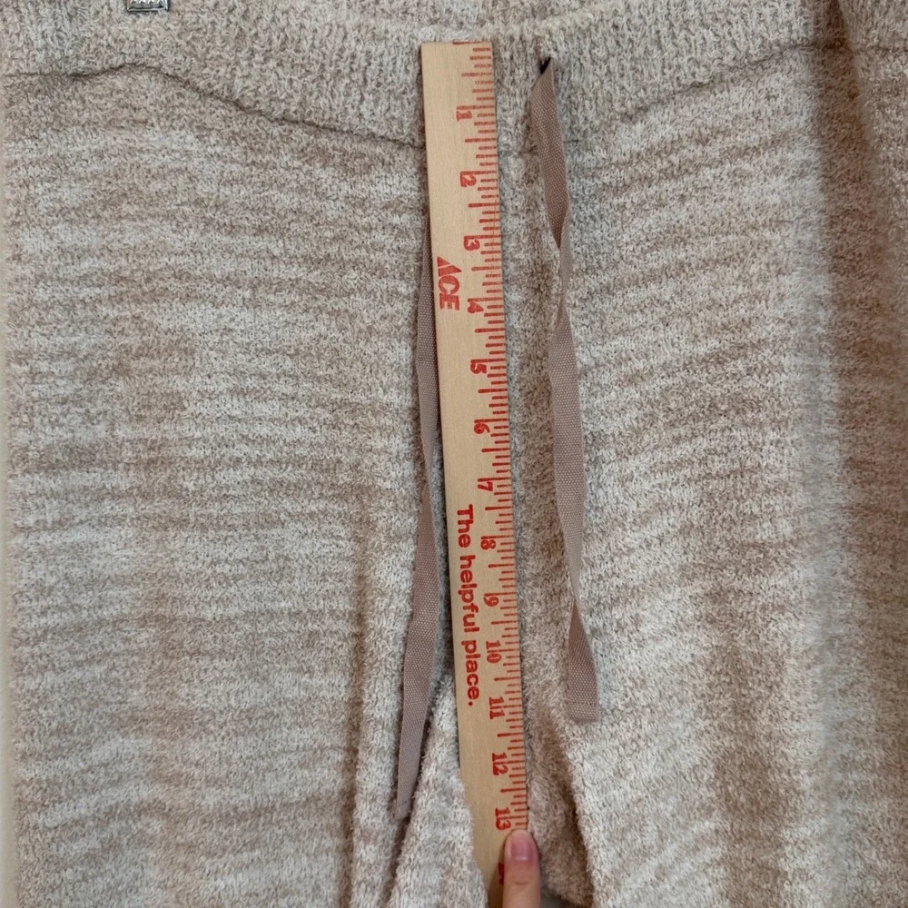 Softies Marshmallow Knit Lounge Set Size L Wide Leg 2 Piece Cozy Pants top